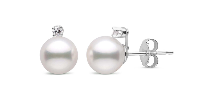 pearl stud earrings