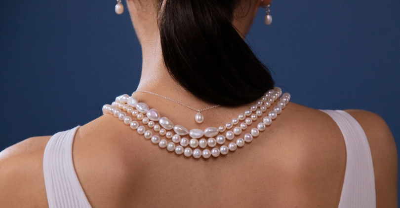 pearl necklace stack