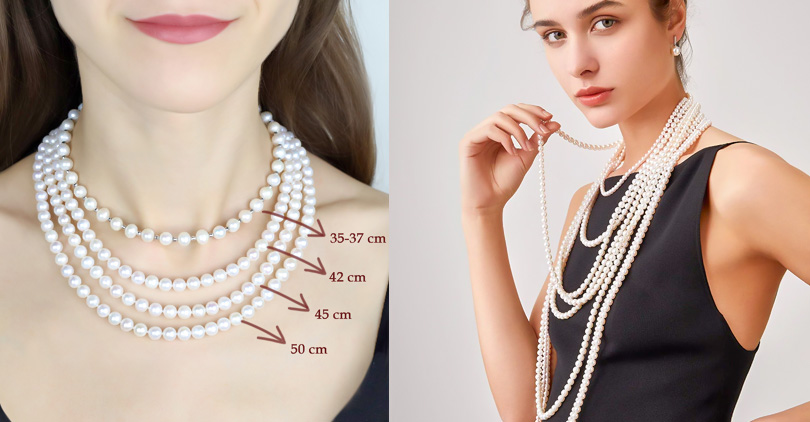 pearl necklaces and bracelets