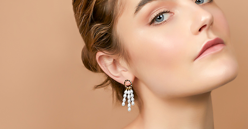 pearl drop earrings