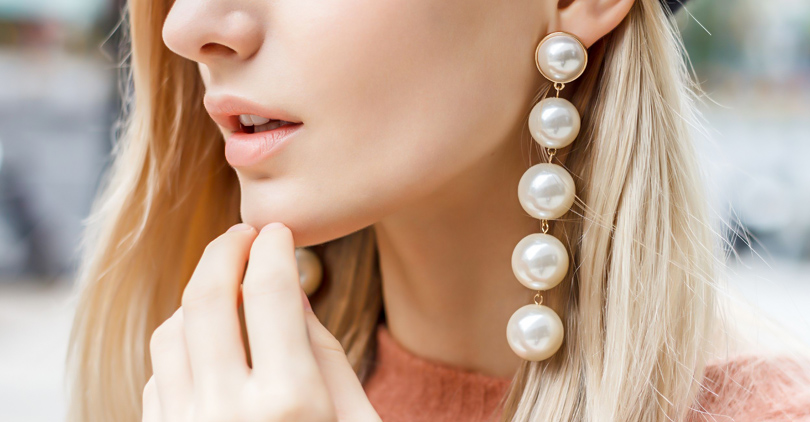 pearl drop earrings